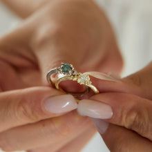 Load image into Gallery viewer, DR1054 | Blue Diamond dainty Ring