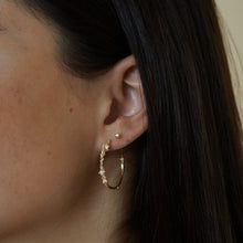 Load image into Gallery viewer, E1034 |  Large Rectangular Diamond Hoops