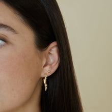 Load image into Gallery viewer, E1034 |  Large Rectangular Diamond Hoops