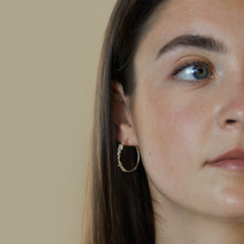 Load image into Gallery viewer, E1034 |  Large Rectangular Diamond Hoops