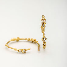 Load image into Gallery viewer, E1034 |  Large Rectangular Diamond Hoops