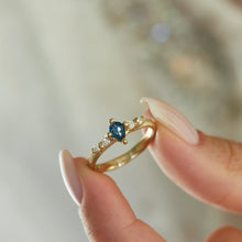 Load image into Gallery viewer, R1034 | Sapphire Drop Engagement Ring