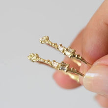 Load image into Gallery viewer, E1034 |  Large Rectangular Diamond Hoops