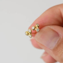 Load image into Gallery viewer, E1001 | Cluster Stud Earrings with Diamonds