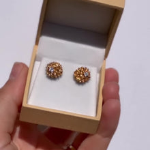 Load image into Gallery viewer, E1009 | Sea Urchin Earrings with White Diamonds