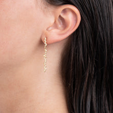 Load image into Gallery viewer, E1004 | Chandelier Earrings with White Diamonds