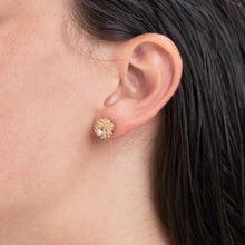 Load image into Gallery viewer, E1009 | Sea Urchin Earrings with White Diamonds