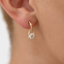 Load image into Gallery viewer, E1020 | Drop Earrings with White Diamonds