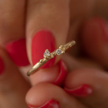 Load image into Gallery viewer, DR1024 | Dainty Cluster Ring with Diamonds