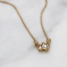Load image into Gallery viewer, N1017 | Princess & Baguette Diamond Necklace
