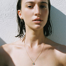 Load image into Gallery viewer, N1006 | Blue Topaz and Morganite Necklace with Granules