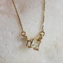 Load image into Gallery viewer, N1017 | Princess & Baguette Diamond Necklace