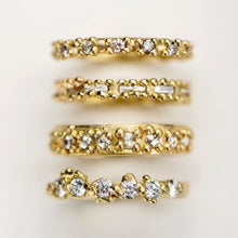 Load image into Gallery viewer, B1016 | Majestic Granulated Band with rectangular diamonds