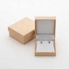 Load image into Gallery viewer, E1035 | עגילי חישוק קטנים עם יהלומים מלבניים