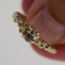 Load image into Gallery viewer, DR1032 |  טבעת פרחי הים עם יהלום בחיתוך אובל