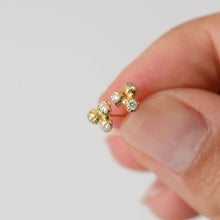 Load image into Gallery viewer, E1001 | Cluster Stud Earrings with Diamonds