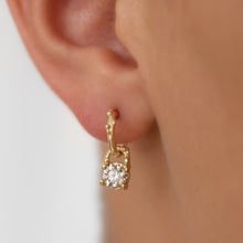 Load image into Gallery viewer, E1020 | Drop Earrings with White Diamonds