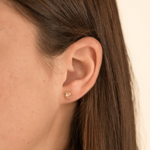 E1027 | Rose Cut Diamond Stud Earrings