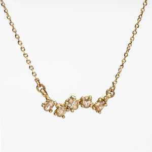 N1016 | Champagne Oval Diamond Necklace