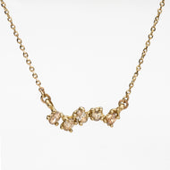N1016 | Champagne Oval Diamond Necklace