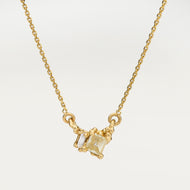 N1017 | Princess & Baguette Diamond Necklace