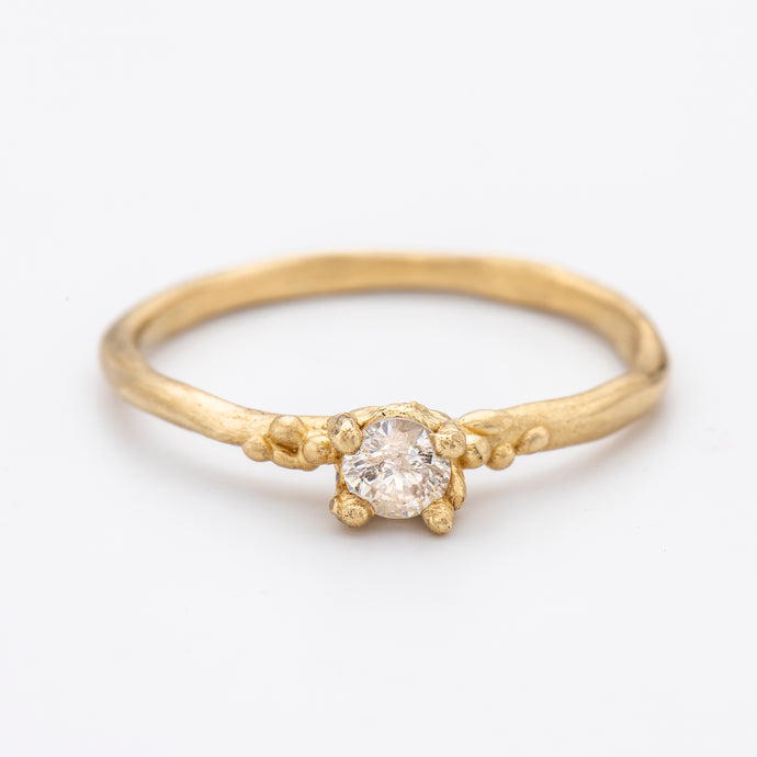 DR1011 | טבעת סוליטייר עדינה משובצת יהלום אפרפר