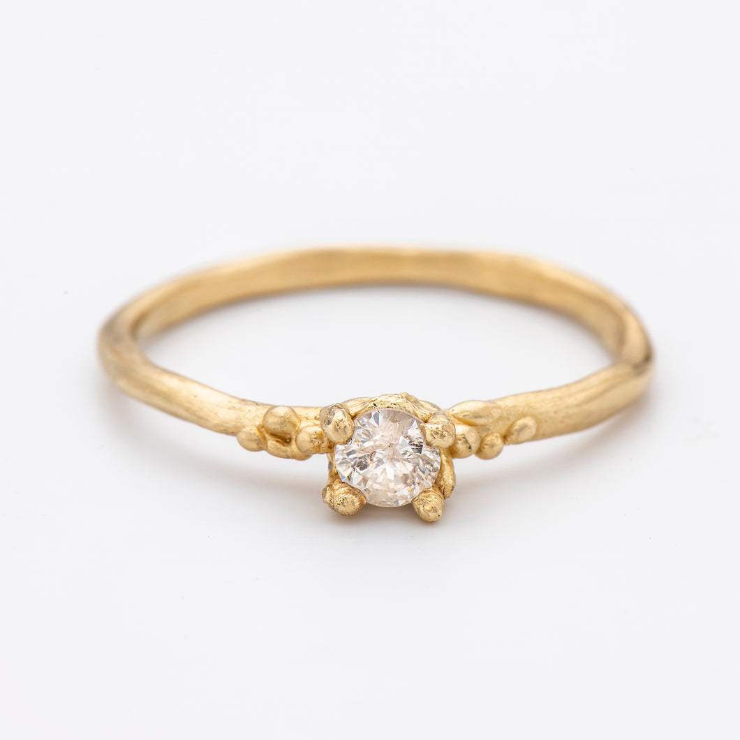 DR1011 | טבעת סוליטייר עדינה משובצת יהלום אפרפר