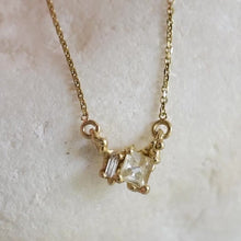Load image into Gallery viewer, N1017 | Princess &amp; Baguette Diamond Necklace